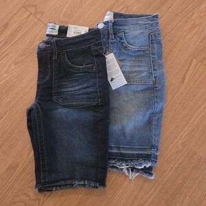 Mudd Denim Cutoff Shorts - Dark and Light Wash